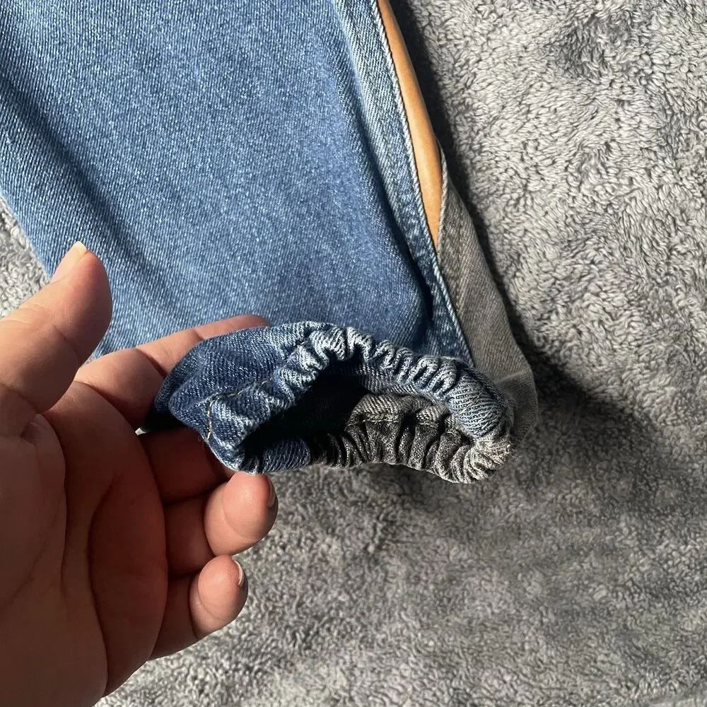 VTG 90s Gitano Kids Toddler 2T Patchwork Colorblock Denim Jeans Jogger Pants